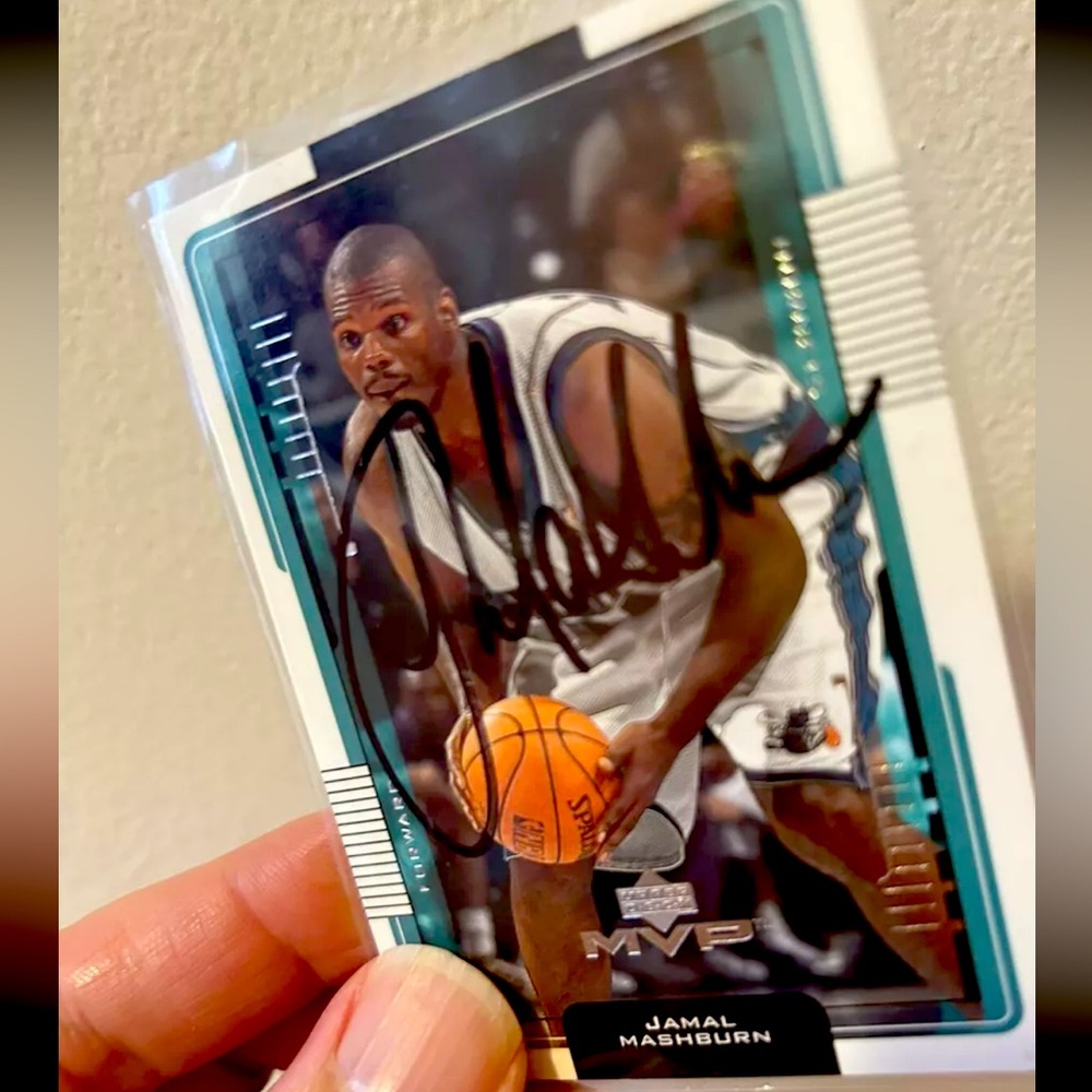 Jamal Mashburn 2001 Upper Deck MVP Signed Autograph AUTO Hornets Charlotte NBA